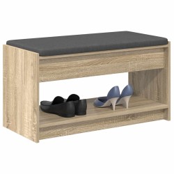 Banc d'entrée avec coussin Chêne Sonoma 83 x 38 x 45 cm 536885536885