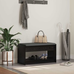Banc d'entrée avec coussin Chêne Noir 83 x 38 x 45 cm 536886536886