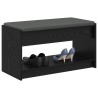 Banc d'entrée avec coussin Chêne Noir 83 x 38 x 45 cm 536886536886