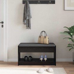 Banc d'entrée avec coussin Chêne Noir 83 x 38 x 45 cm 536886536886