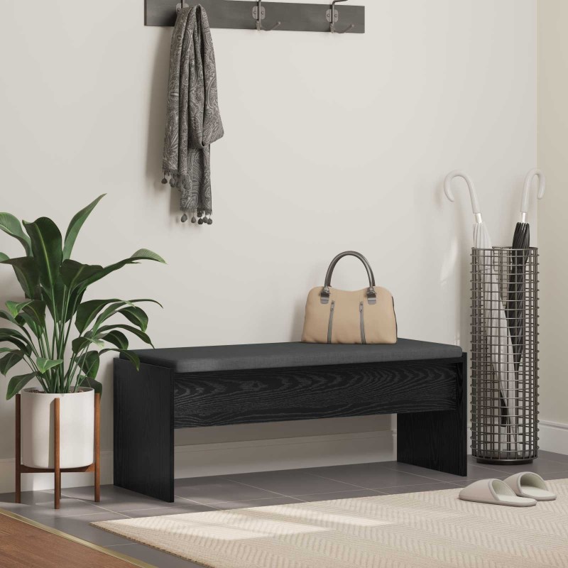 Banc d'entrée avec coussin Chêne noir 103 x 38 x 40 cm 536889536889