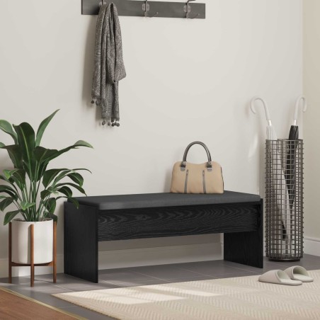 Banc d'entrée avec coussin Chêne noir 103 x 38 x 40 cm 536889536889