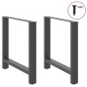 Pieds de table à manger Anthracite 2 pièces 70 x (72-73) cm Acier 536890536890