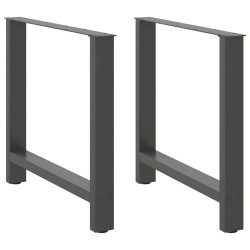 Pieds de table à manger Anthracite 2 pièces 70 x (72-73) cm Acier 536890536890