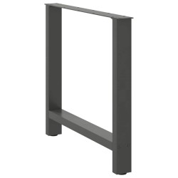 Pieds de table à manger Anthracite 2 pièces 70 x (72-73) cm Acier 536890536890
