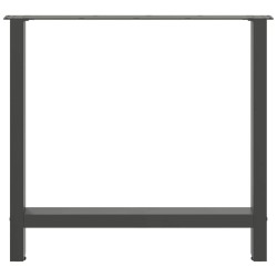 Pieds de table à manger Anthracite 2 pièces 70 x (72-73) cm Acier 536890536890