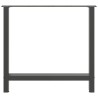Pieds de table à manger Anthracite 2 pièces 70 x (72-73) cm Acier 536890536890
