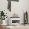 Banc d'entrée Blanc 63 x 38 x 45 cm Bois Ingénierie et Tissu 536891536891