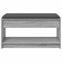 Banc d'entrée avec coussin Gris Sonoma 83 x 38 x 45 cm 536892536892