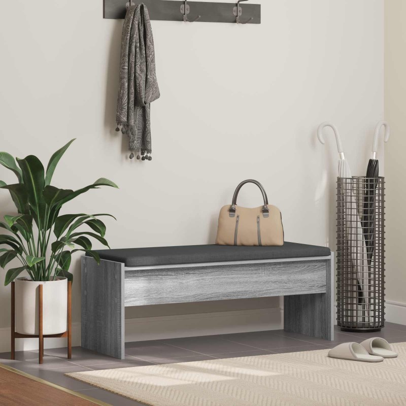 Banc d'entrée avec coussin Gris Sonoma 103 x 38 x 40 cm 536893536893