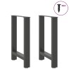 Pieds de table à manger Anthracite 2 pièces 60 x (72-73) cm Acier 536894536894