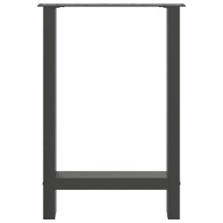 Pieds de table à manger Anthracite 2 pièces 60 x (72-73) cm Acier 536894536894