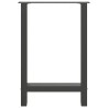 Pieds de table à manger Anthracite 2 pièces 60 x (72-73) cm Acier 536894536894
