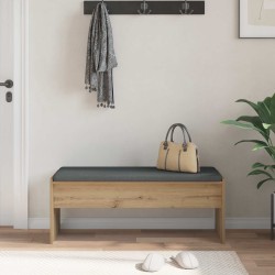 Banc d'entrée avec coussin Chêne artisanal 103 x 38 x 40 cm 536895536895