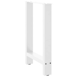 Pieds de table à manger Blanc 2 pièces 60 x (72-73) cm Acier 536896536896