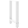 Pieds de table à manger Blanc 2 pièces 60 x (72-73) cm Acier 536896536896