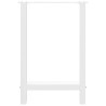 Pieds de table à manger Blanc 2 pièces 60 x (72-73) cm Acier 536896536896