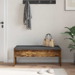 Banc d'entrée avec coussin Chêne fumé 103 x 38 x 40 cm 536898536898