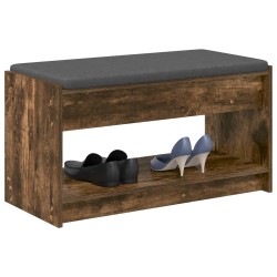 Banc d'entrée avec coussin Chêne Fumé 83 x 38 x 45 cm 536899536899