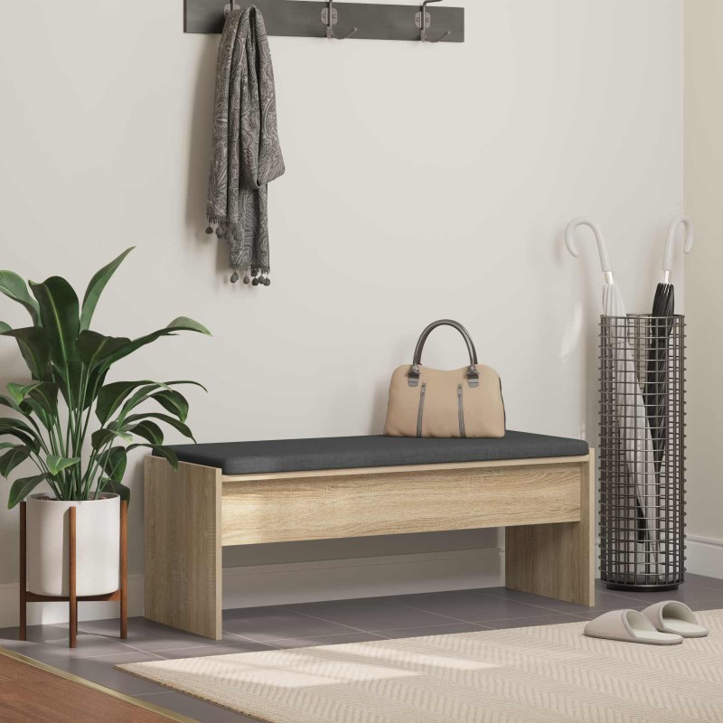 Banc d'entrée avec coussin Chêne Sonoma 103 x 38 x 40 cm 536900536900