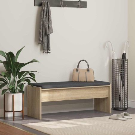 Banc d'entrée avec coussin Chêne Sonoma 103 x 38 x 40 cm 536900536900