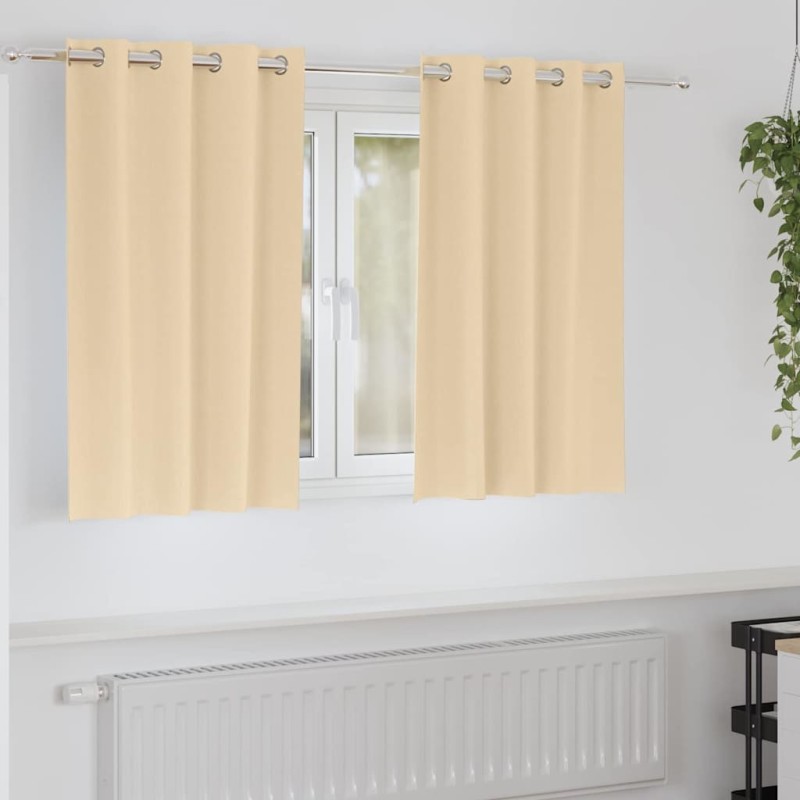 Rideaux occultants avec anneaux 2 pcs Crème 140 x 140 cm 536903536903