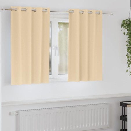 Rideaux occultants avec anneaux 2 pcs Crème 140 x 140 cm 536903536903
