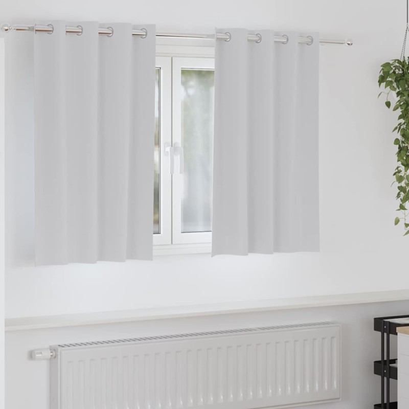 Rideaux occultants avec anneaux 2 pcs Gris pâle 140 x 140 cm 536904536904