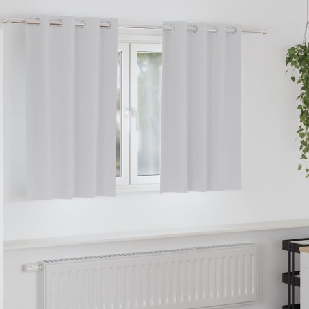 Rideaux occultants avec anneaux 2 pcs Gris pâle 140 x 140 cm 536904536904