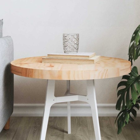 Dessus de table rond Ø50x3 cm bois de pin massif 536906536906