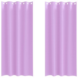 Rideaux occultants avec anneaux 2 pcs Violet 225 x 140 cm 536907536907