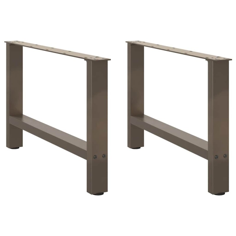 Pieds de table basse en acier naturel, 2 pièces, 70 x (42-43) cm 536909536909