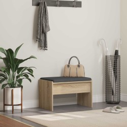Banc d'entrée avec coussin Chêne Sonoma 63 x 38 x 40 cm 536910536910