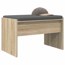 Banc d'entrée avec coussin Chêne Sonoma 63 x 38 x 40 cm 536910536910