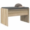Banc d'entrée avec coussin Chêne Sonoma 63 x 38 x 40 cm 536910536910