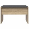 Banc d'entrée avec coussin Chêne Sonoma 63 x 38 x 40 cm 536910536910
