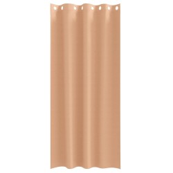 Rideaux occultants avec anneaux 2 pcs Marron Clair 245 x 140 cm 536911536911