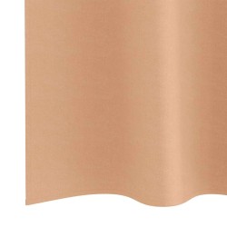 Rideaux occultants avec anneaux 2 pcs Marron Clair 245 x 140 cm 536911536911