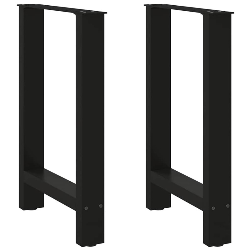 Pieds de table à manger Noir 2 pièces 50 x (72-73) cm Acier 536912536912