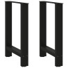 Pieds de table à manger Noir 2 pièces 50 x (72-73) cm Acier 536912536912