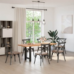 Pieds de table à manger Noir 2 pièces 50 x (72-73) cm Acier 536912536912