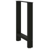 Pieds de table à manger Noir 2 pièces 50 x (72-73) cm Acier 536912536912