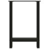 Pieds de table à manger Noir 2 pièces 50 x (72-73) cm Acier 536912536912