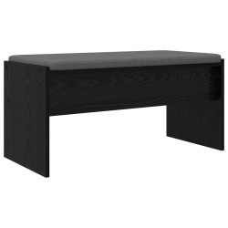 Banc d'entrée avec coussin Chêne noir 83 x 38 x 40 cm 536913536913