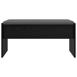 Banc d'entrée avec coussin Chêne noir 83 x 38 x 40 cm 536913536913