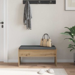 Banc d'entrée avec coussin Chêne artisanal 83 x 38 x 40 cm 536914536914