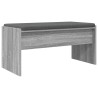 Banc d'entrée avec coussin Gris Sonoma 83 x 38 x 40 cm 536916536916