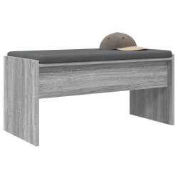 Banc d'entrée avec coussin Gris Sonoma 83 x 38 x 40 cm 536916536916