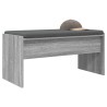 Banc d'entrée avec coussin Gris Sonoma 83 x 38 x 40 cm 536916536916
