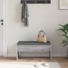 Banc d'entrée avec coussin Gris Sonoma 83 x 38 x 40 cm 536916536916